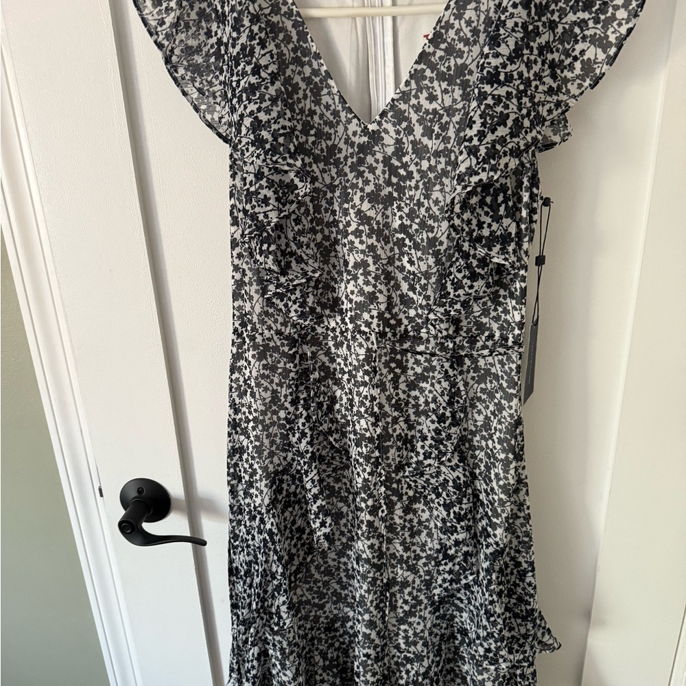 Tommy Hilfiger Monochrome Floral Midi Dress
